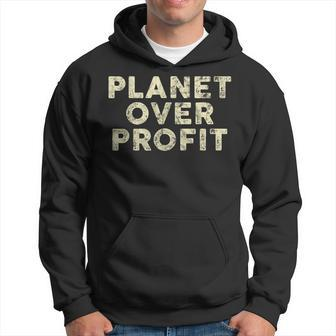 Planet Over Profit Vintage Protect Environment Quote Hoodie - Monsterry CA