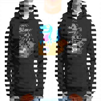 Poly Pride Flag - Cute T-Rex Dinosaur Polyamory Pride Hoodie | Mazezy