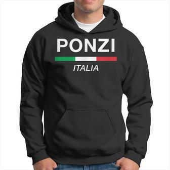 Ponzi Italian Name Italy Flag Italia Family Surname Hoodie | Mazezy