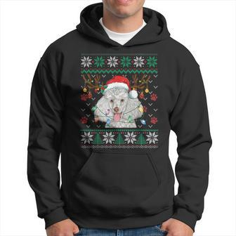 Poodle Christmas Santa Reindeer Ugly Sweater Dog Lover Hoodie | Mazezy
