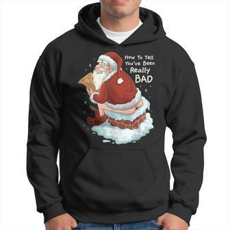 Pooping Santa Really Bad Naughty List Christmas Hoodie - Monsterry