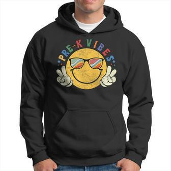 Pre-K Vibes Happy Face Smile Back To School Hoodie - Seseable