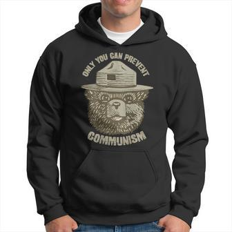 Only You Can Prevent Communism Camping Bear Hoodie | Mazezy