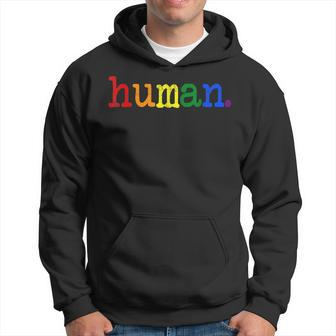 Pride Ally Human Lgbtq Equality Bi Bisexual Trans Queer Gay Hoodie | Mazezy CA