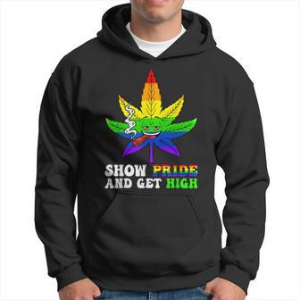Pride And High Lgbt Weed Cannabis Lover Marijuana Gay Month  Hoodie