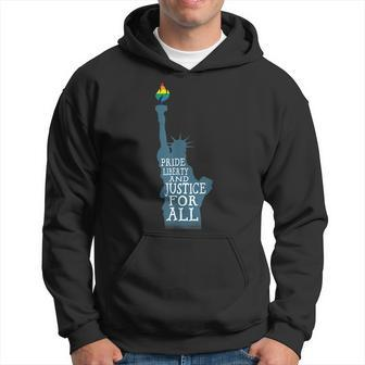 Pride Liberty And Justice For All Lgbt Pride Hoodie | Mazezy