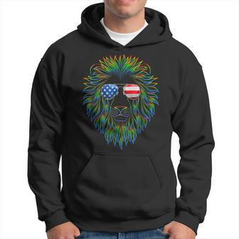 Pride Of The United State Lion With Usa Sunglasses Hoodie | Mazezy