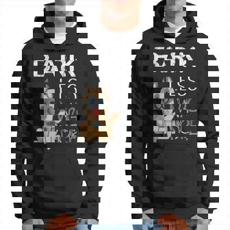 Printwear Bark Less Wag More Funny Dog Hoodie - Thegiftio UK