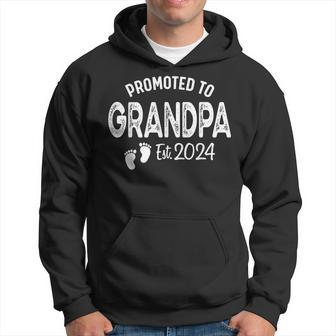Promoted To Grandpa 2024 Soon To Be Granddad Funny New Dad Hoodie - Thegiftio UK
