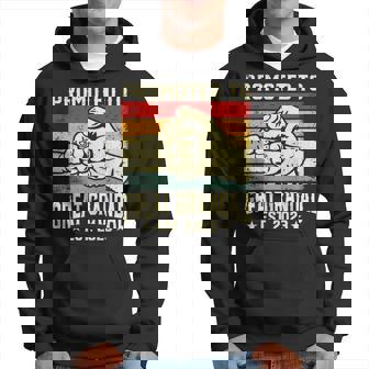 Promoted To Great Grandad Est 2023 Vintage New Dad Funny Gifts For Dad Hoodie | Mazezy