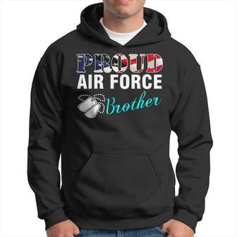 Proud Air Force Brother With American Flag Veteran Hoodie | Mazezy