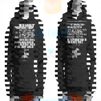 Proud Air Force Stepbrother Us Flag Dog Tags Wings Military Hoodie | Mazezy