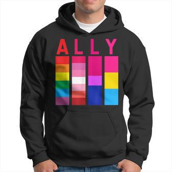 Proud Ally Pride Rainbow Lgbt Ally Hoodie - Seseable