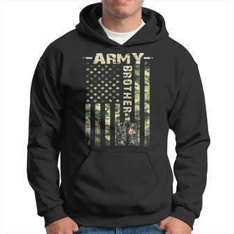 Proud Army Brother Gifts United States Flag Military Fathers Hoodie | Mazezy