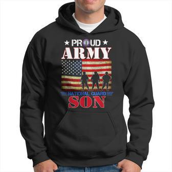 Proud Army National Guard Son Flag Veteran Gift Hoodie | Mazezy