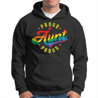 Proud Aunt Lgbtq Rainbow Hoodie - Seseable