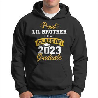 Proud Lil Brother Class Of 2023 Graduate Senior Graduation Hoodie - Seseable