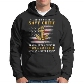 Proud Once A Navy Chief Always A Navy Chief Veteran Hoodie | Mazezy
