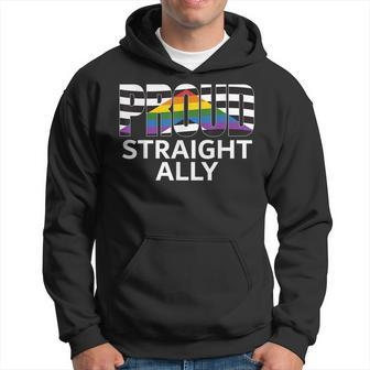 Proud Straight Ally For Straight Alliance Pride Flag Hoodie | Mazezy