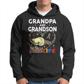 Proud Support Autism Grandpa And Grandson Autism Awareness Hoodie | Mazezy