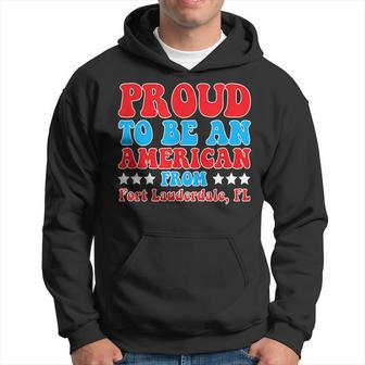 Proud To Be An American From Fort Lauderdale Florida Hoodie | Mazezy