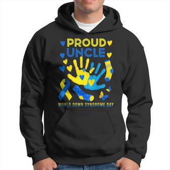 Proud Uncle T21 World Down Syndrome Awareness Day Ribbon Hoodie | Mazezy
