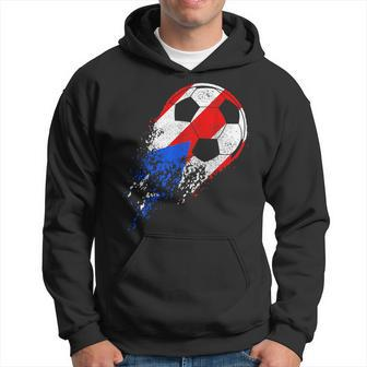 Puerto Rico Soccer Puerto Rican Flag Pride Soccer Player Hoodie | Mazezy