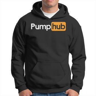 Pump Hub Funny Cute Adult Novelty Workout Gym Fitness Hoodie - Seseable