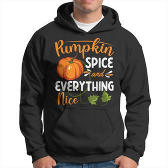 Pumpkin Spice And Everything Nice Pumpkin Funny Gifts Hoodie | Mazezy