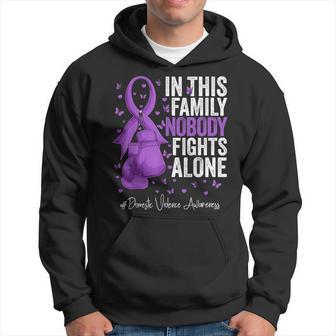 Purple Ribbon Survivor Fighter Domestic Violence Awareness Hoodie - Thegiftio UK