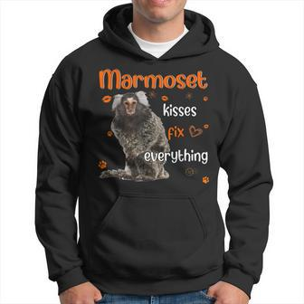 Pygmy Marmoset Kisses Fix Everything Heart Hoodie | Mazezy