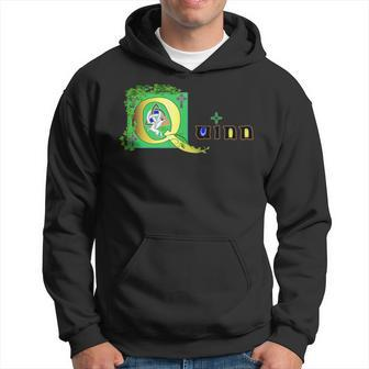 Quinn Family Name In A Celtic Illuminated Letter Style Hoodie | Mazezy