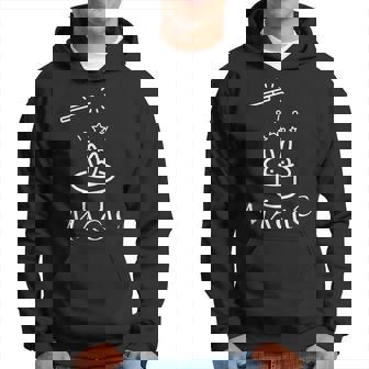 Rabbit In Magic Hat With Magic Wand Magician Hoodie | Mazezy