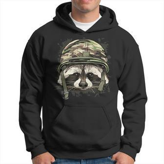 Raccoon Soldier Veteran Army Raccoon American Animal Lover 628 Hoodie - Monsterry