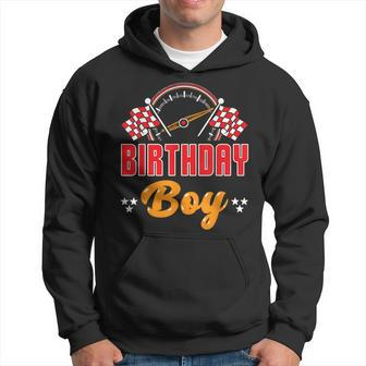 Race Car Birthday Party Matching Family Birthday Boy Hoodie - Seseable