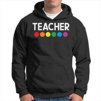 Rainbow Pride Teacher Hoodie - Seseable