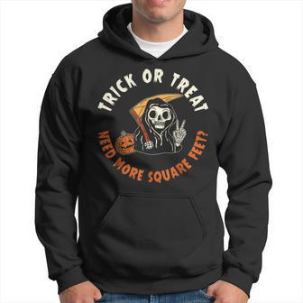 Real Estate Agent Halloween Trick Or Treat Need More Square Hoodie | Mazezy AU