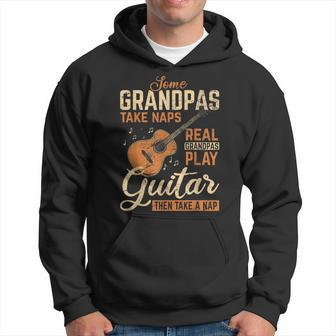 Real Grandpas Play Guitar Then Take Nap Funny Guitarist Hoodie - Seseable