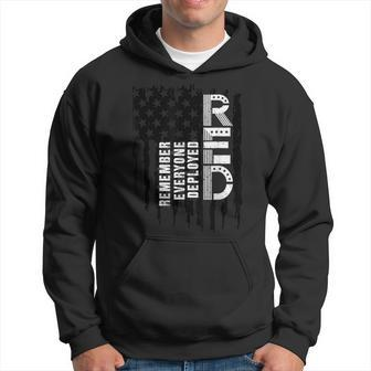 Red Friday Remember Everyone Deployed American Flag Army Hoodie - Seseable