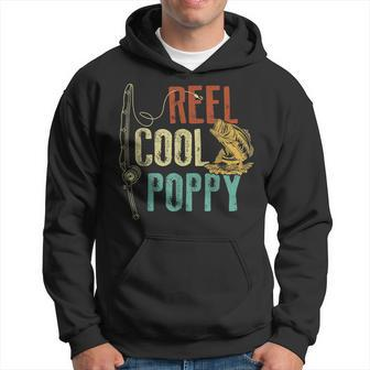 Reel Cool Poppy Fishing Grandpa Gift Fathers Day Fisherman Hoodie | Mazezy