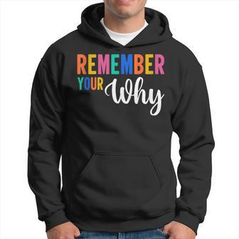 Remember Your Why Motivational Gym Fitness Workout Quote Hoodie | Mazezy
