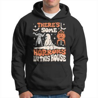 There's Some Horrors In This House Ghost Pumpkin Halloween Hoodie | Mazezy