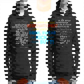 Reservationist Job Drink & Swear Humor Joke Hoodie | Mazezy