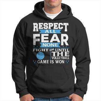 Respect All Motivational Volleyball Quote Hoodie | Mazezy