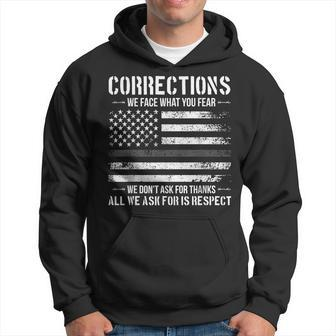 Respect Correctional Officer Proud Corrections Officer Hoodie - Seseable