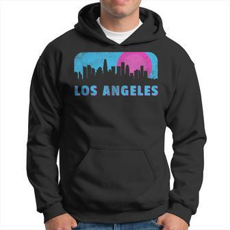 Retro 80S Los Angeles California Downtown Skyline Hoodie | Mazezy