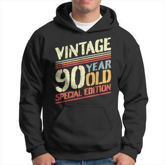 Retro 90Th Birthday I Vintage 90 Year Old Special Edition Hoodie - Thegiftio UK