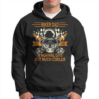 Retro Biker Dad Motorcycle Fathers Day Gift For Biker Gift For Mens Hoodie | Mazezy DE