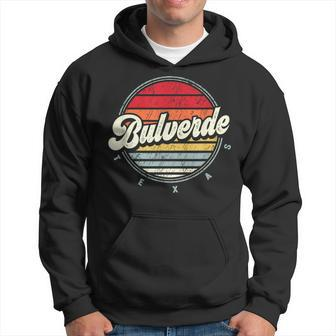 Retro Bulverde Home State Cool 70S Style Sunset Hoodie | Mazezy