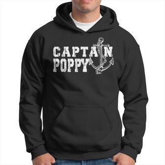 Retro Captain Poppy Pontoon Lake Sailor Fishing Boating Hoodie | Mazezy
